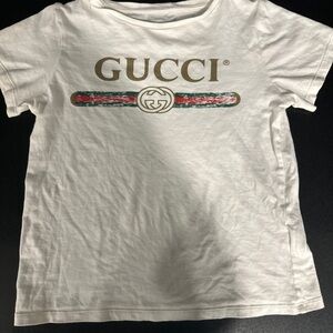 Gucci Kids White Tee with Logo